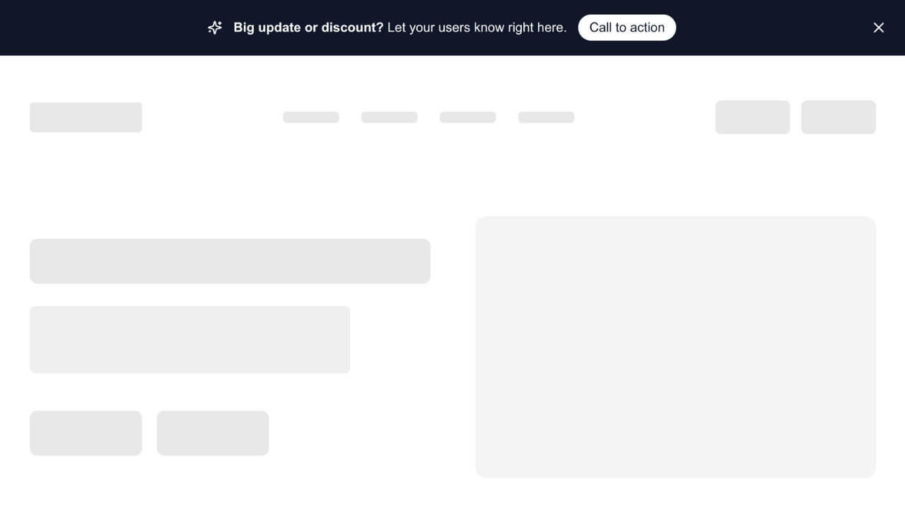 Component template for an announcement bar.
