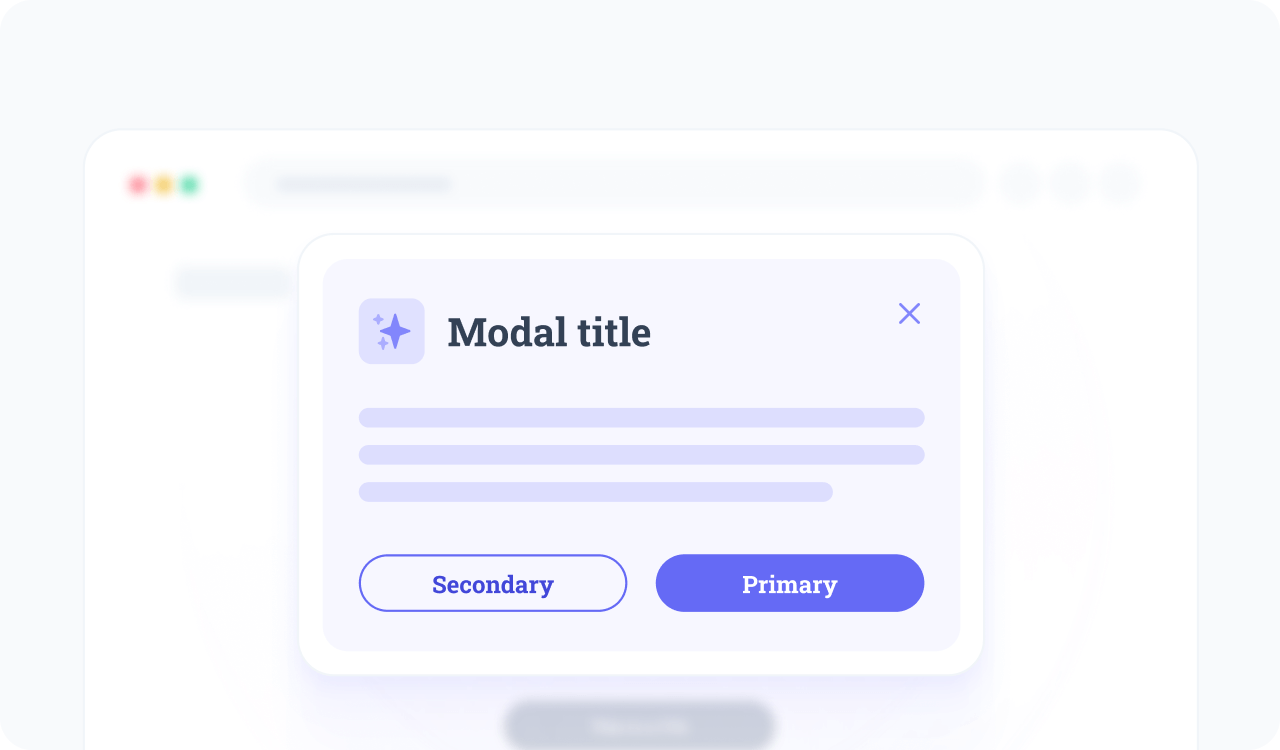 Schema-only template for a modal dialog component.