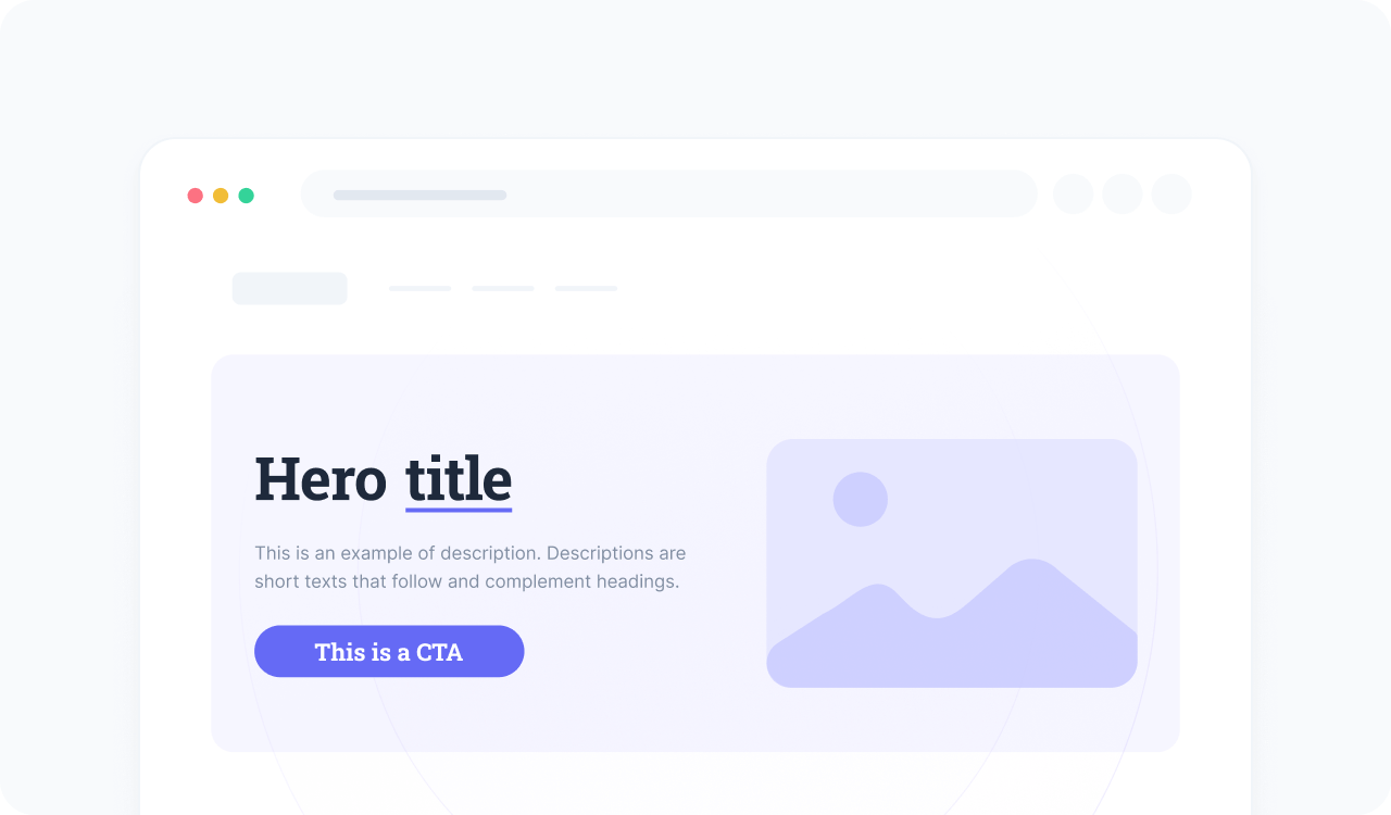 Schema-only template for a hero section.