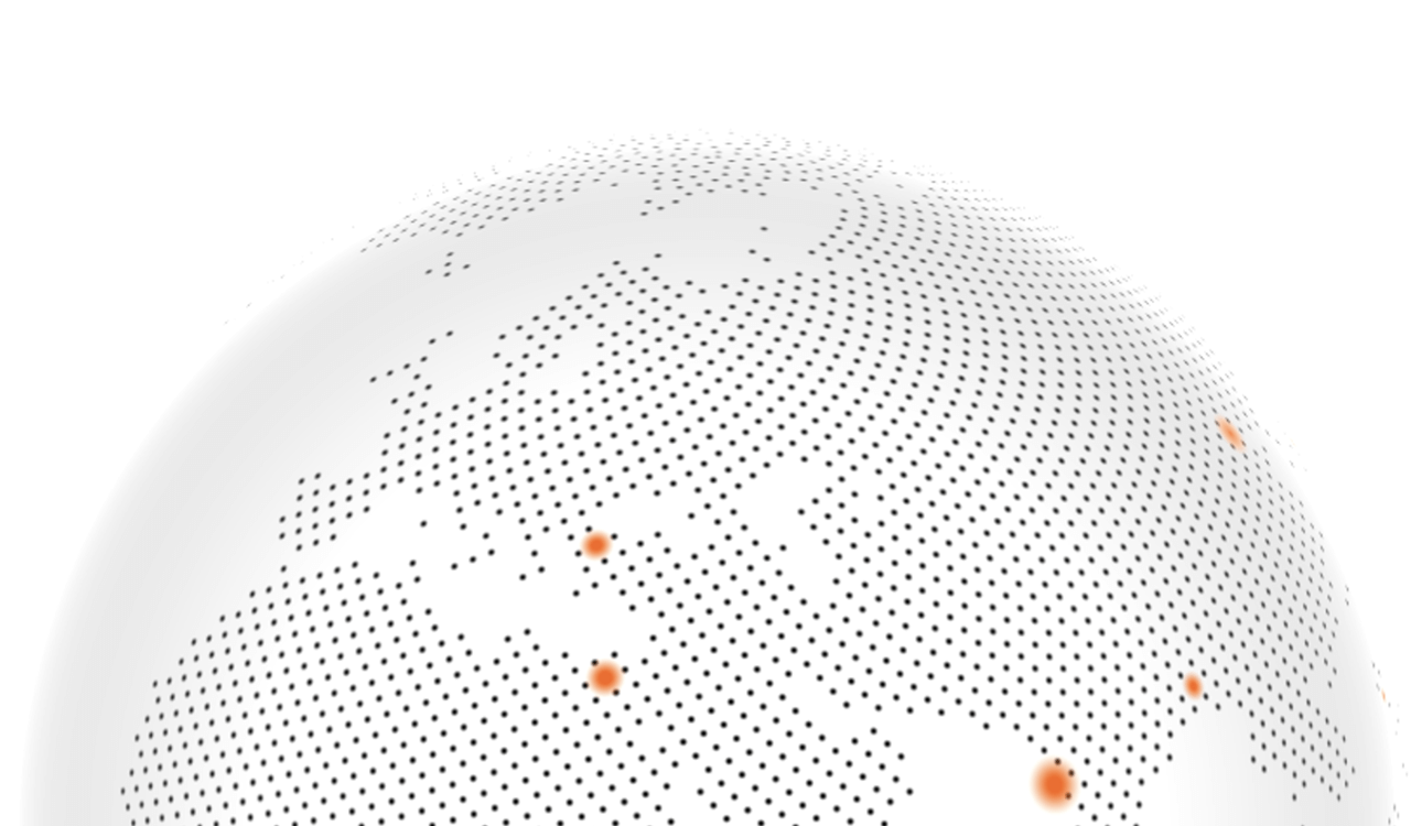 A 3D globe to visualize global presence, activity, or reach.