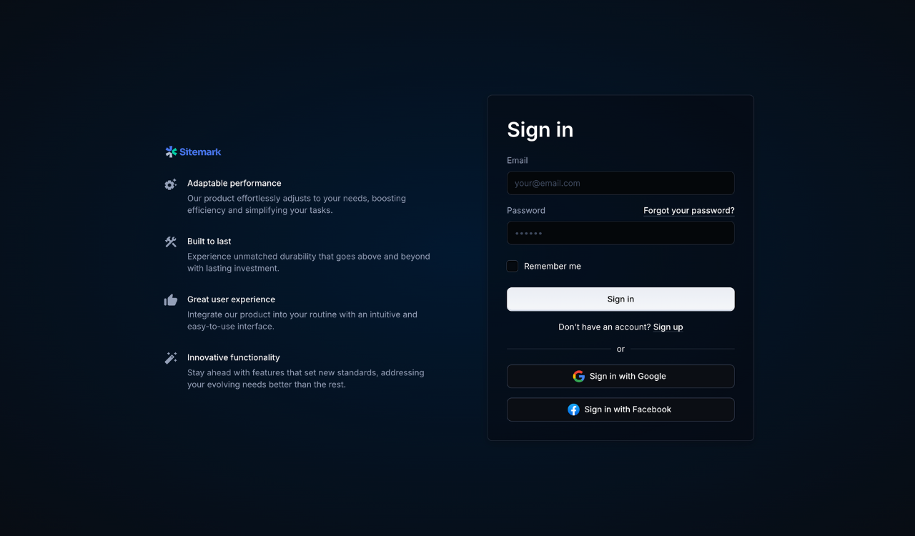 A sign-in side component using Material UI components and Croct.