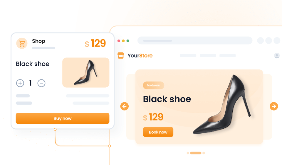 A personalized experience based on the shopping cart total amount.