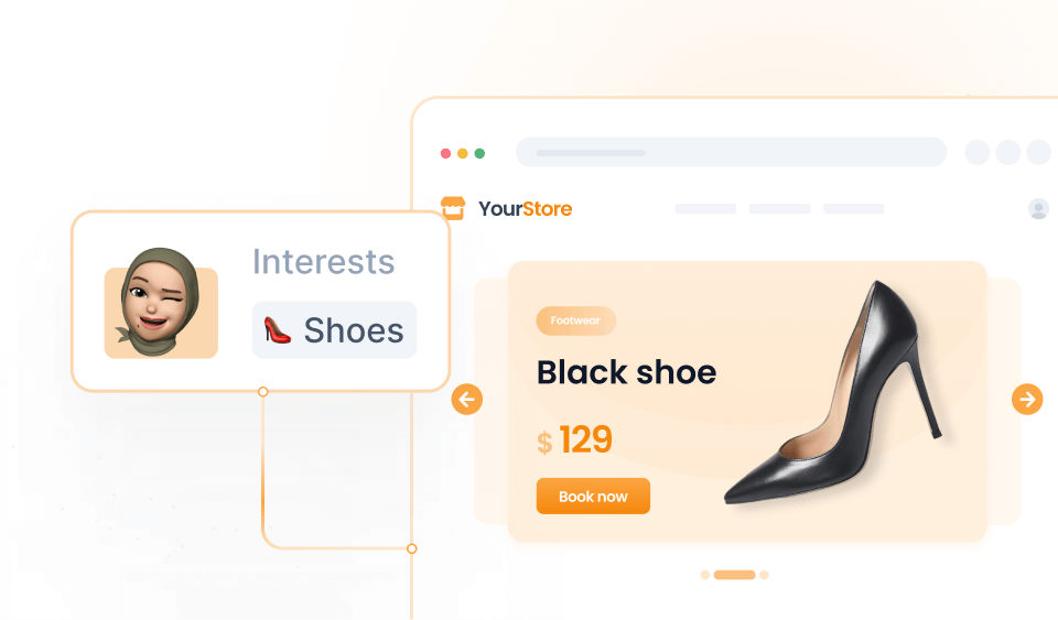 A personalized experience based on the user's interests.