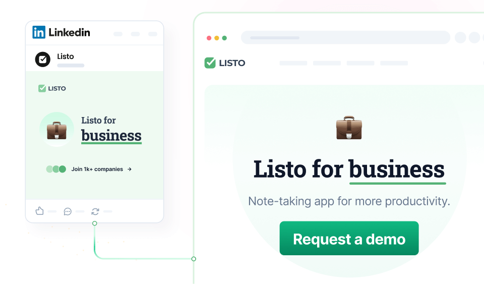 A personalized experience based on LinkedIn campaigns.